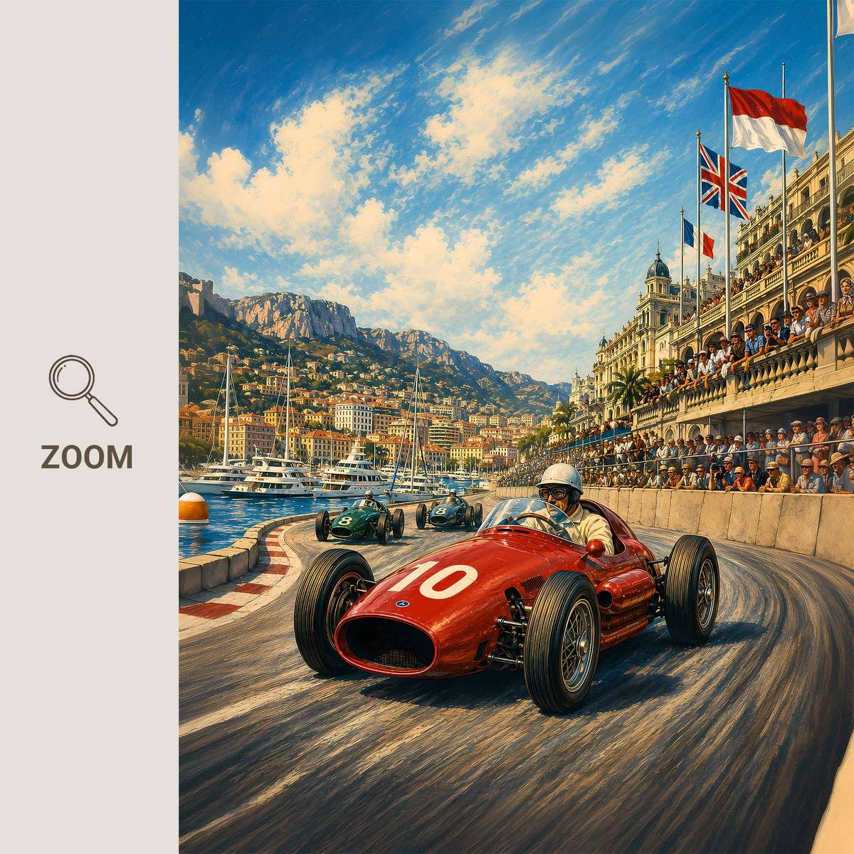 Nurburgring Circuit F1 decorative print featuring high-speed motion and track atmosphere for motorsport fans