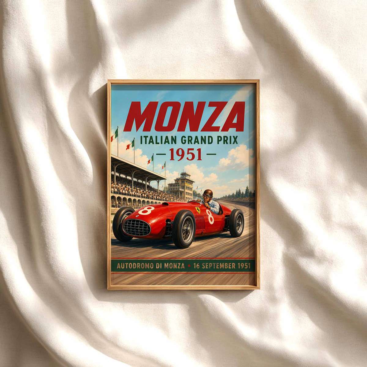 Autodromo Nazionale Monza Circuit – Grand Prix Prints, Formula 1 Wall Art… Formula 1 poster displayed as motorsport wall art