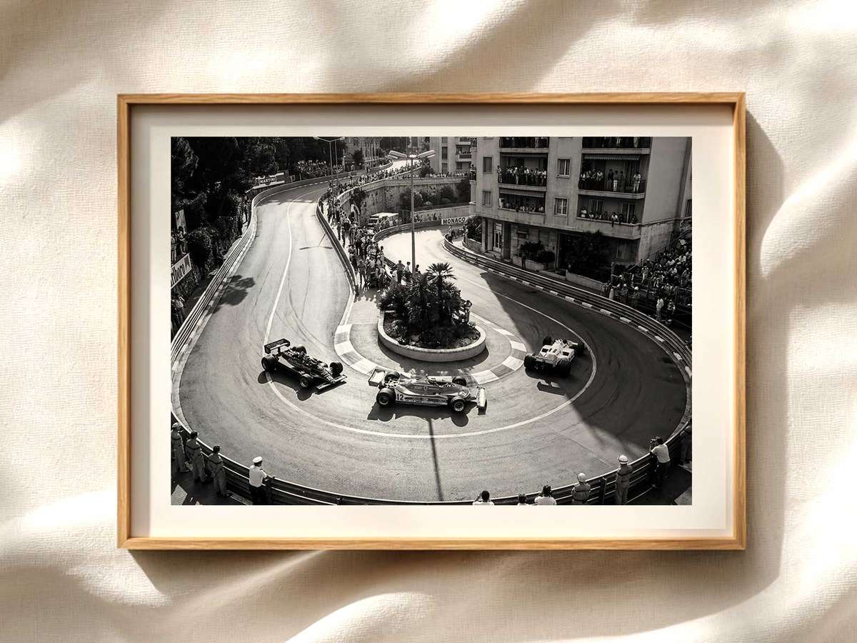 Street Compression on the Monte Carlo Circuit Formula 1 poster displayed as motorsport wall art