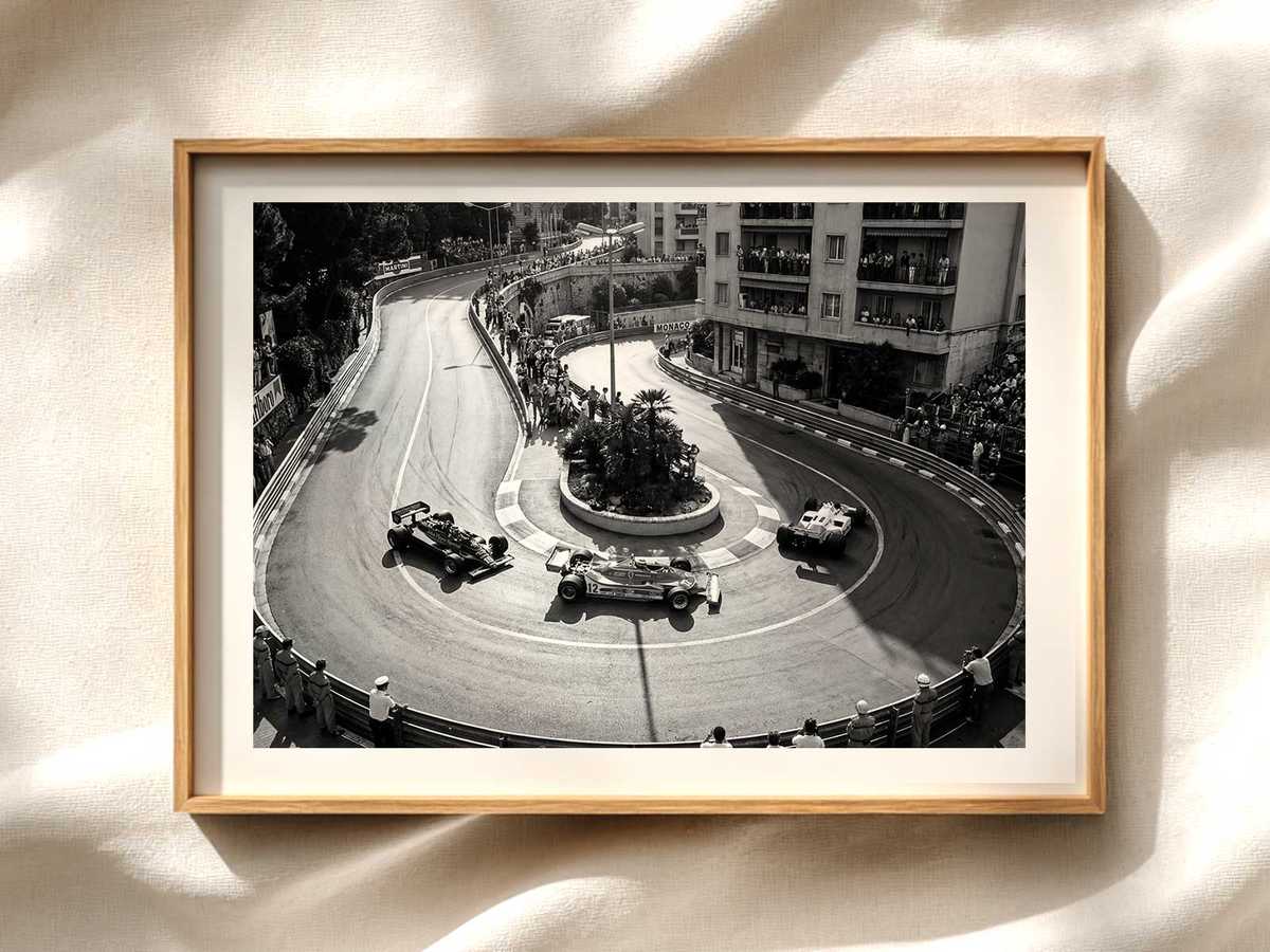 Street Compression on the Monte Carlo Circuit Formula 1 poster displayed as motorsport wall art
