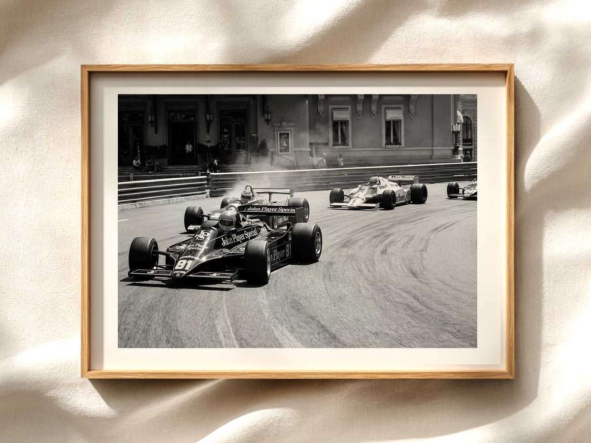 Hungaroring Vintage Poster — Corner Study Formula 1 poster displayed as motorsport wall art