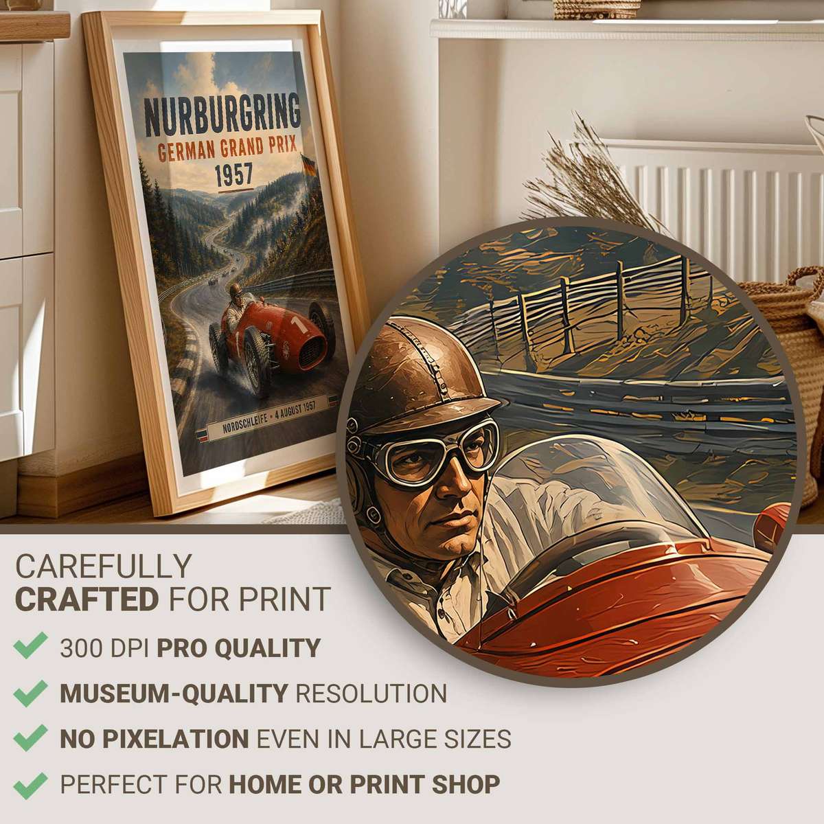 F1 poster combining high-speed motion and track atmosphere in a fast-paced composition