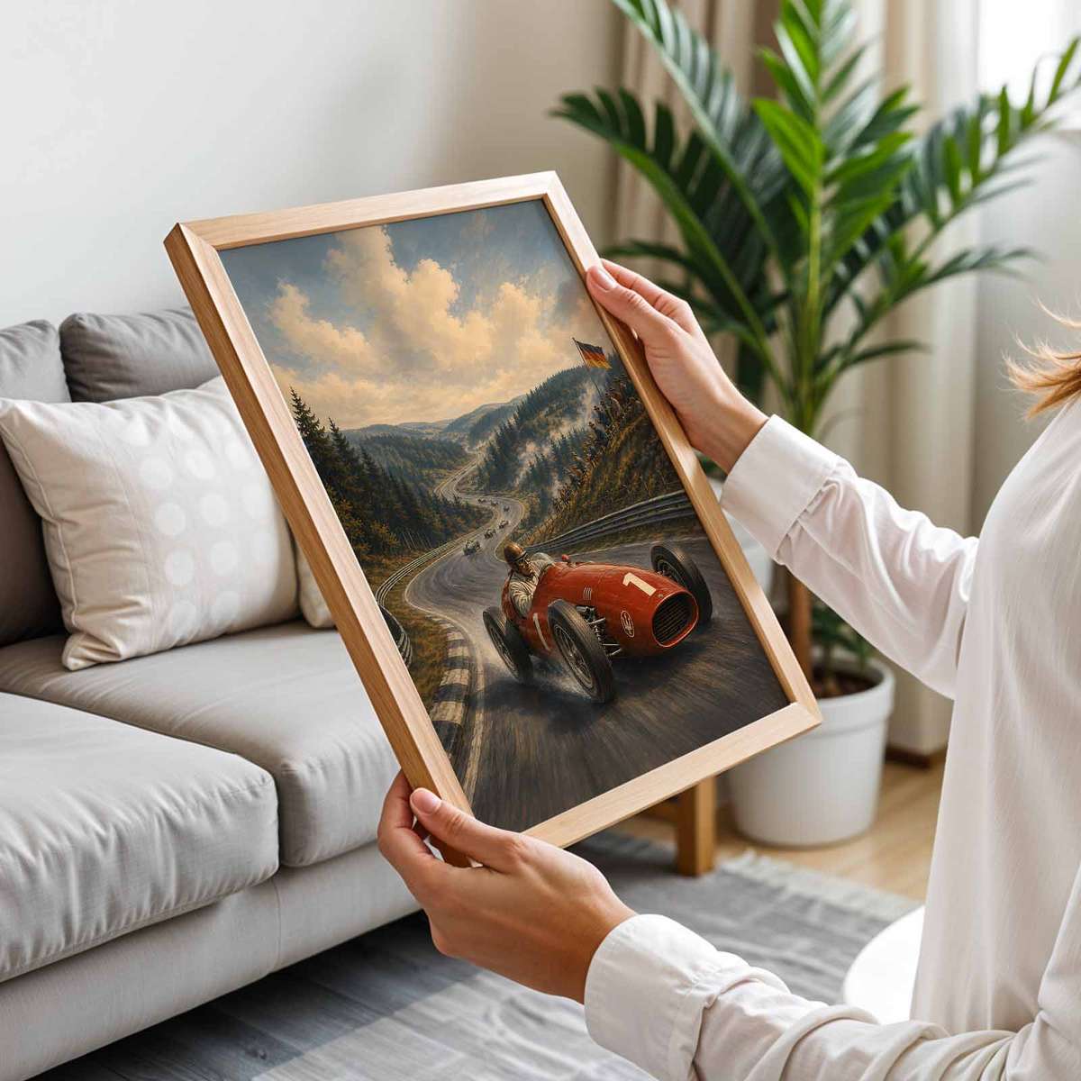 Decorative F1 artwork designed for motorsport fans and modern living space decor