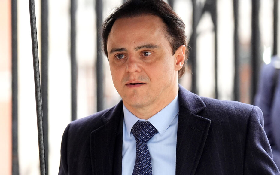 Close-up of Felipe Massa's racing helmet showing visor details and aerodynamic vents