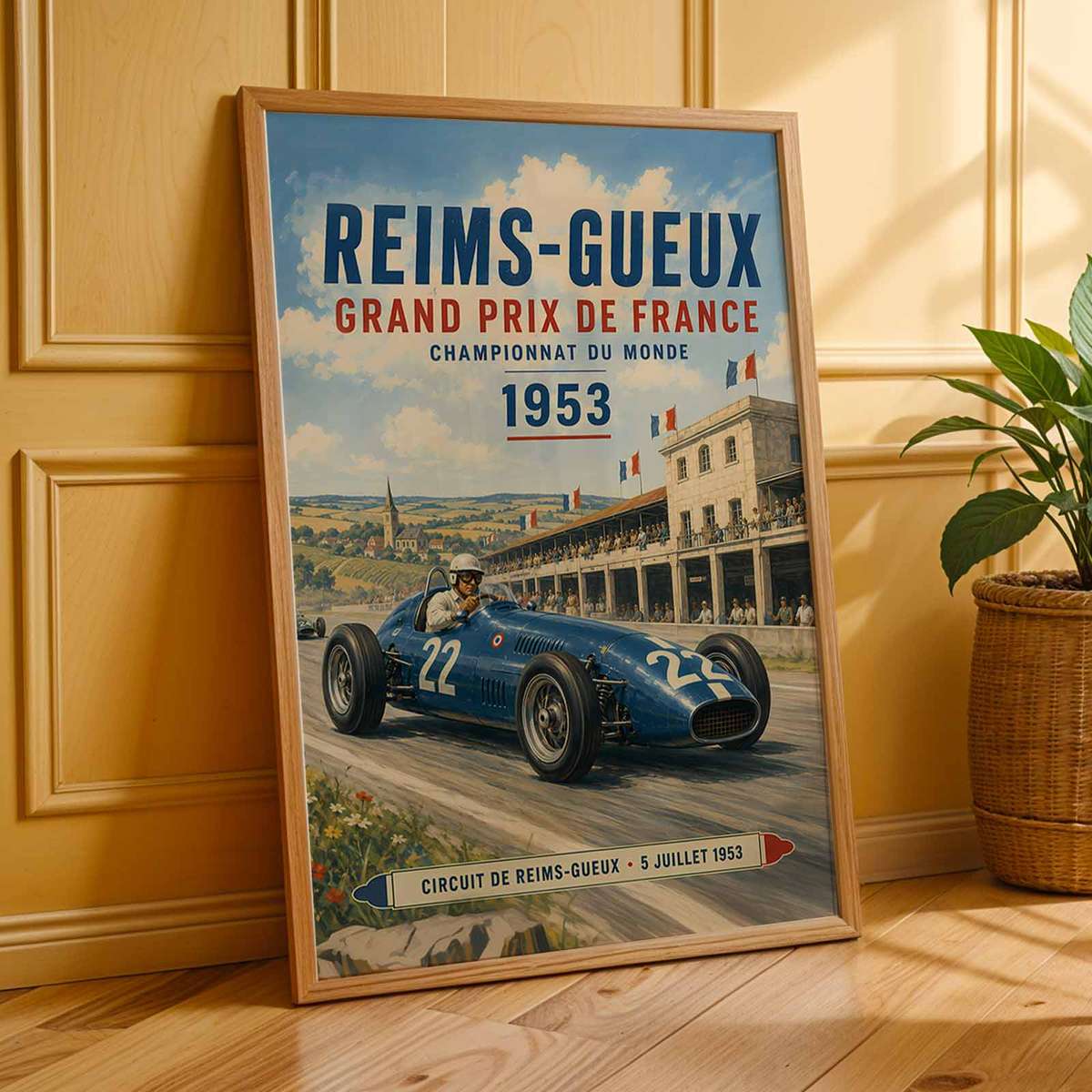 Gallery-style Formula 1 Grand Prix Monaco Fans artwork with historic details for garage decor