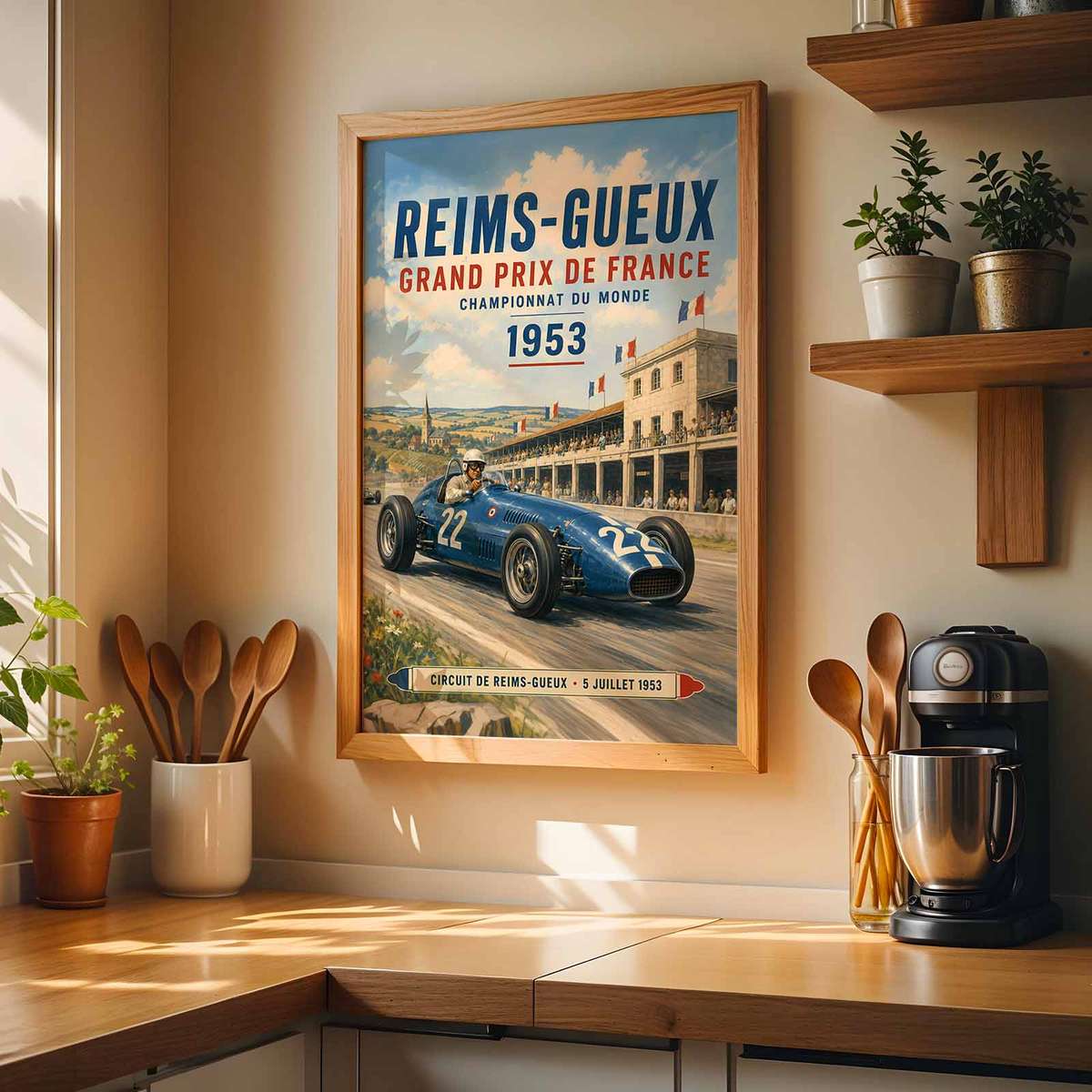 Historic wall art of Formula 1 Grand Prix Monaco Fans created for gallery wall decor