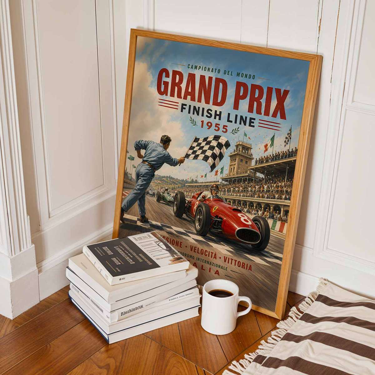 Formula 1 USA Fans wall art showcasing high-speed motion and track atmosphere and a technical visual character