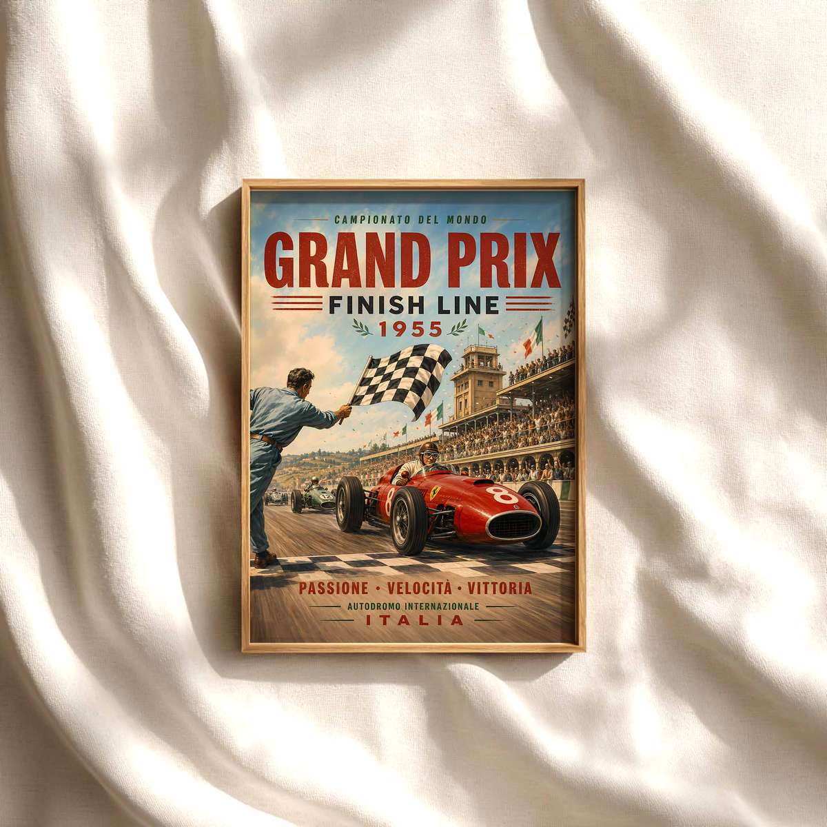 Formula 1 USA Fans wall art showcasing high-speed motion and track atmosphere and a technical visual character