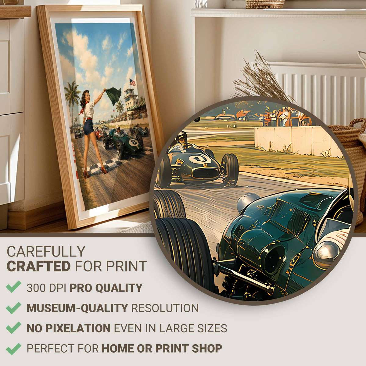 Vintage wall art centered on Imola Italy F1 Fans with a technical atmosphere