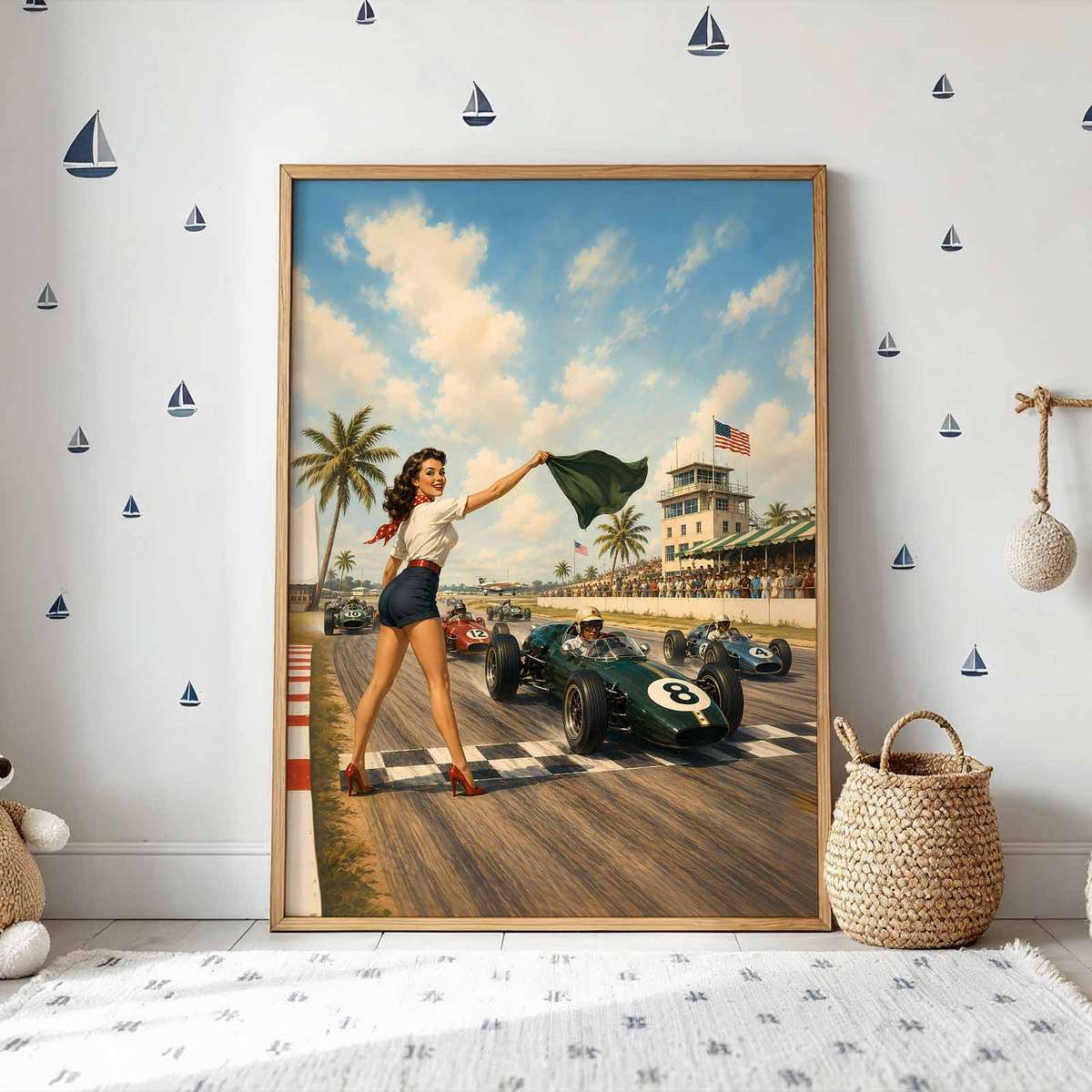 Imola Italy F1 Fans wall art showcasing racing lines with dramatic circuit energy and a energetic visual character
