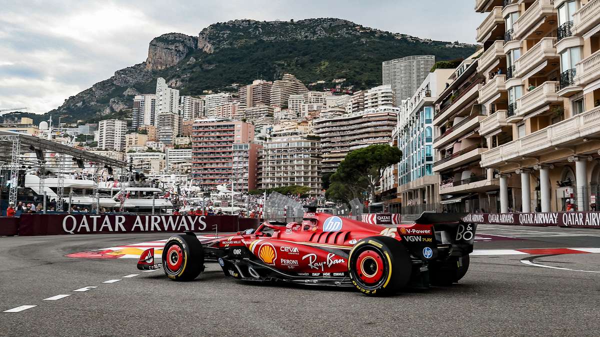 Overhead view of the Monte Carlo street circuit showing tight harbour hairpins and narrow promenades