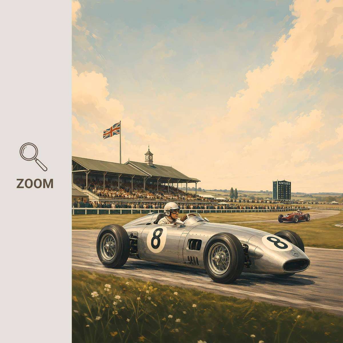 Vintage wall art of Nurburgring Circuit F1 created for modern living space decor